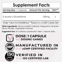 S-acétyl L-Glutathion Capsules de 100mg de poids 180 Glutathion à haute biovapibilité