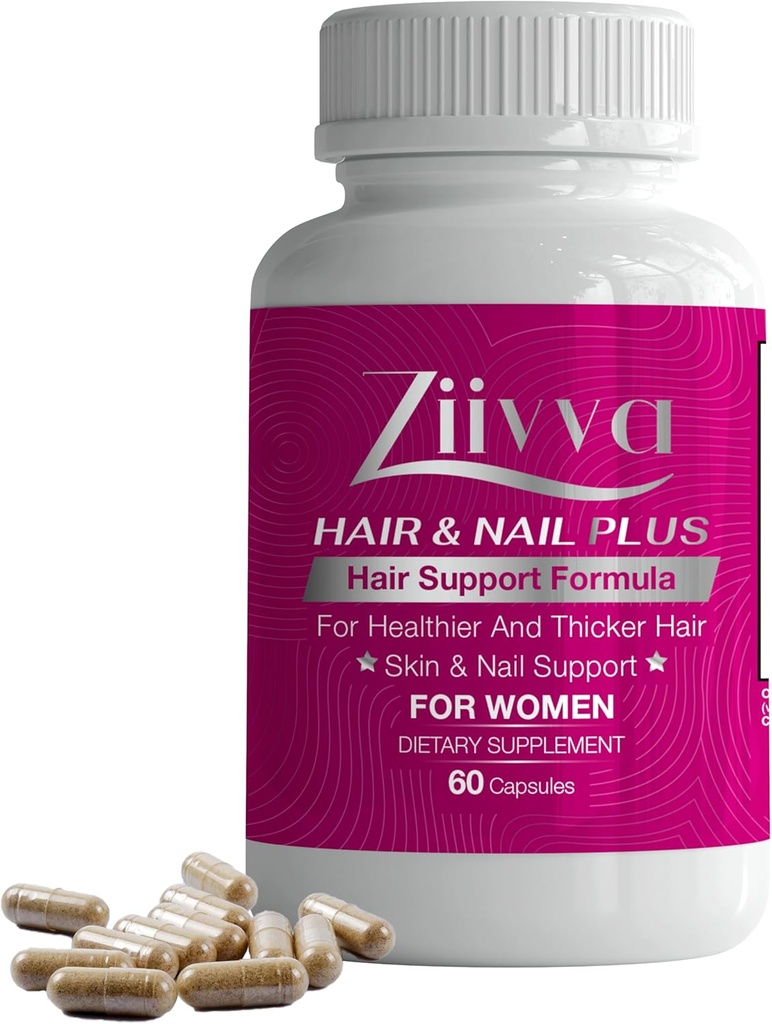 Vitamines capillaires pour les femmes - Toutes les capsules naturelles Vegan Biotin 5000 Mg - Suppléments capillaires pour la croissance et l'épaisseur - Promouvoir les cheveux, la peau, les ongles - Formule de supplément de croissance capillaire