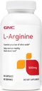 GNC L Arginine 500mg Supplément, soutient la santé des vaisseaux sanguins, 90 portions