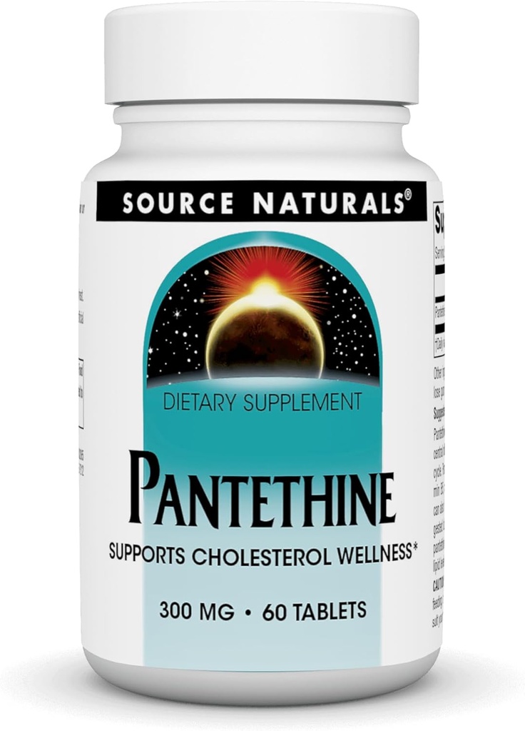 Source Naturals Pantethine, soutient Cholesterl Wellness*, 300 mg, 60 comprimés