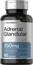 Horbäach Raw Adrenal Glandular, 350 mg, 90 capsules, supplément sans gluten