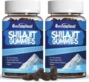 Shilajit Gummies 1000 MG, Supplément chilajit biologique, 85+ minéraux traces, avec Ashwagandha, Champignon - Énergie, Cerveau, Immunity Support, pour les hommes et les femmes - 120 comtes