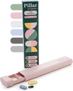 Pilier - Organisateur de boîtes à pilules de 7 jours sans BPA Organisateur de Pilules de BPA Belle organisateur de tablettes pour les voyages et la maison (Soft Pink)