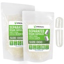 XPRS Nutra Vegan Size 000 Separated Capsules- 100 Count Premium Empty Caps Separated in Bags - Clear Empty Capsules - 000 Pills for DIY Supplement Filling