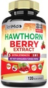 Hawthorn Berry Supplement Extract Capsules - 120 Capsules Vegan pendant 4 mois - Ensemble de racines de betterave, Ashwagandha, Curcumine et poivre noir