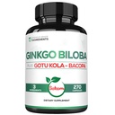 1520mg Ginkgo Biloba Suppléments avec Gotu Kola Leaf, Bacopa Monnieri - 270 Capsules - Soutien supplémentaire de la force pour la santé cérébrale, fonction mémoire, focus et qualité de la vision - 3 mois d'approvisionnement
