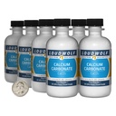 Carbonate de calcium / 1,5 livre / 8 bouteilles / 97,55 % de poudre d'aliments purs/fins