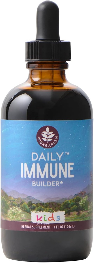 WishJarden Herbs Immune quotidienne pour les enfants - Formule quotidienne de soutien immunitaire pour les enfants, Herbal Imune Defense & Immune System Booster avec Black Elderberry & Echinacea, Supplément de soutien immunitaire pour les enfants, 4oz