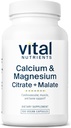 Nutriments vitaux Calcium et Magnésium: Complexe Citrate et Malate: Supplément végétal: Soutien à la force osseuse, à la santé musculaire et cardiovasculaire.