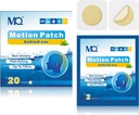 MQ 20ct Motion Maladie Patches, Couleur claire, Maladie de la mer Patches non somnolentes et imperméables, Cruise Ship Travel Essentials, Fast Acting & Long Lasting 72H