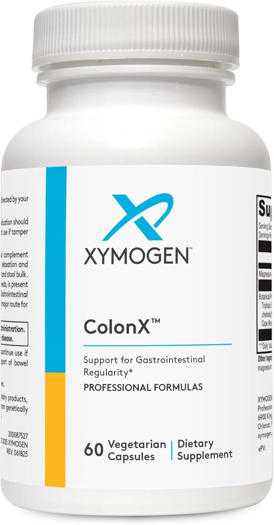 XYMOGEN ColonX - prend en charge la motilité GI, le tabouret en vrac, la digestion, l'assimilation et l'élimination - supplément Triphala avec citrate de magnésium, Cape Aloe (60 capsules)