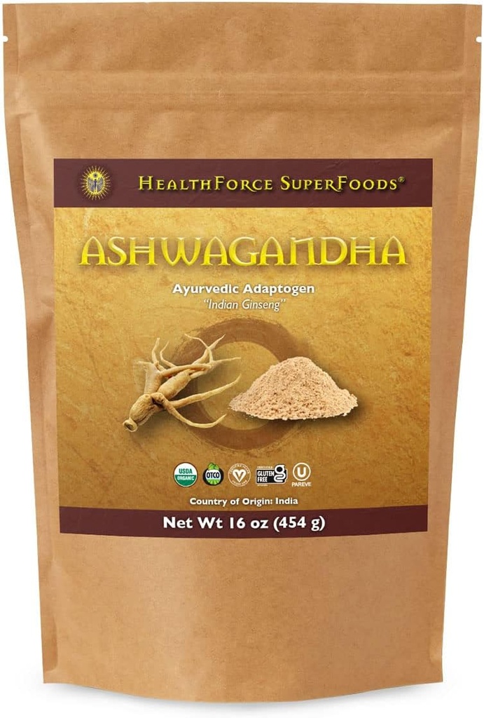 HealthForce Superfoods Ashwaghantha - Poudre de 16 oz