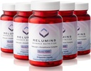 Relumins Advance Nutrition Gluta 1000 - L-glutathion réduit, acide lipoïque alpha et HIPS rose, antioxydant pour la peau et le bien-être général, fabriqués aux États-Unis - 30 capsules x 5 bouteilles (approvisionnement de 75 jours)