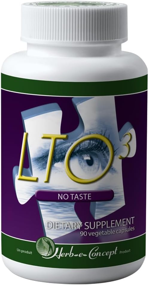 LTO3 Pas de goût avec L-Theanine, Oméga 3 et Crâne - Concentration et Focus (90 capsules)