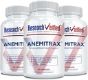 Recherche de soutien à l'anémie vérifiée - Remplir le fer, réglementer l'hémoglobine, améliorer l'énergie - Fer, vitamine C, vitamine A, B12, folate, biopérine - 180 capsules - végétalien