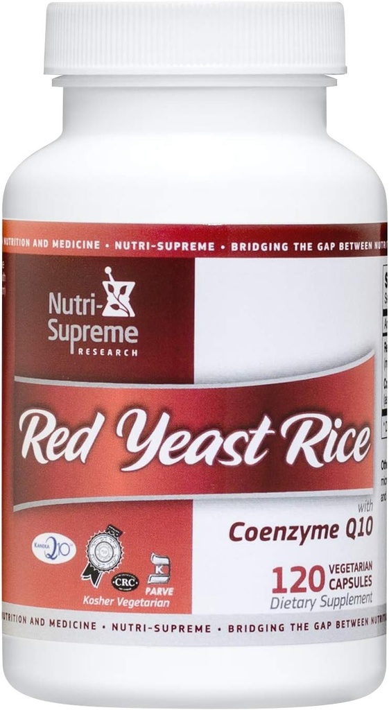 Riz de levure rouge 600 mg avec Coenzyme Q-10 - 120 Vegicaps