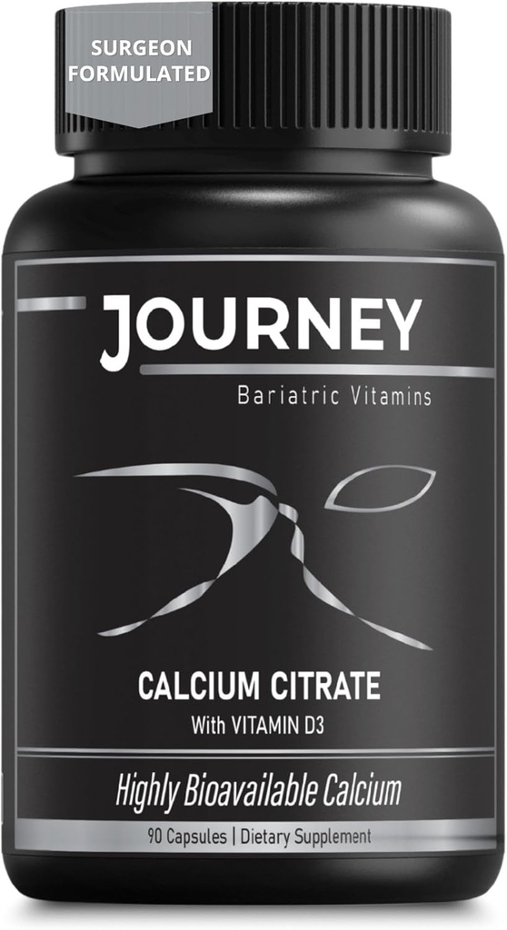 Journey Bariatric Calcium Capsules with Vitamin D3 | Bone Strength Support Pre- & Post-Surgery Health