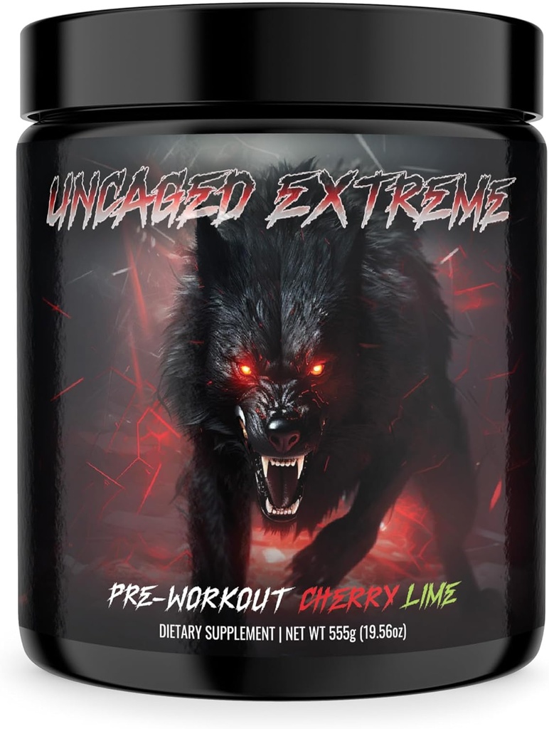 Poudre pré-entraînement non conditionnée - Extrême énergie, foyer, oxyde nitrique et pompe musculaire - Formule extrême avec L-Citrulline, Beta-Alanine, Rhodiola Rosea - 30 portions - 1.22 Livre - Cherry Lime