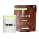 Beam Dream Sleep Powder & Creatine Bundle, troisième partie testé aide au sommeil naturel et supplément de récupération avec micronize créatine monohydraté, poudre de créatine pure non aromatisée pour la force musculaire, énergie