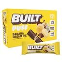 Bar construit, barres protéinées de puff, puff à la crème de banane, 17g de collations protéinées, barres sur le pouce, seulement 140 calories, 6g de sucre, collagène, sans gluten, 12 comte