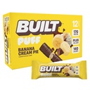 Bar construit, barres protéinées de puff, puff à la crème de banane, 17g de collations protéinées, barres sur le pouce, seulement 140 calories, 6g de sucre, collagène, sans gluten, 12 comte