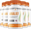 Arialief Capsules, Arialief Advanced Supplement, toute la formule naturelle pour maintenir des niveaux sains, la formule quotidienne de force maximale, Arialif Reviews (5 Pack - 300 Capsules)