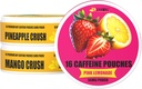 LyvWel 56mg Pouches d'énergie caféine – Cimonade rose, Crush aux ananas, Crush à la mangue – Énergie propre fruitée et focus boost avec Guarana – échantillonneur à 3 paquets (48 Pouches totales)