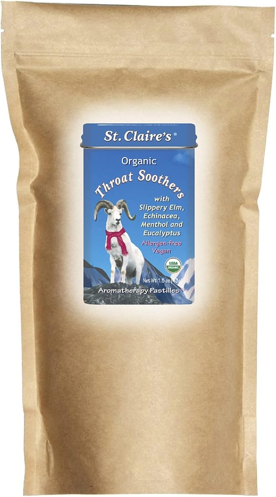 Soeurs à gorge biologique de St. Claire (27 sacs de renouvellement d'Once) Sans gluten, végétalien, sans OGM, à base végétale, sans allergènes