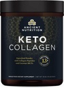Ancient Nutrition Keto Collagen Powder Drink Mix, Keto Diet Supplément avec MCT, Peptides de collagène hydrolysés pour soutenir la peau et les articulations saines, 30 portions, 19 oz (paquetage mai Vary)