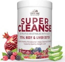 Country Farms Super Cleanse, Super Juice Cleanse, soutient un système digestif sain, 34 fruits et légumes avec Aloe, favorise la désintoxication naturelle, la poudre à boire, 14 portions, 9.88 Ounce