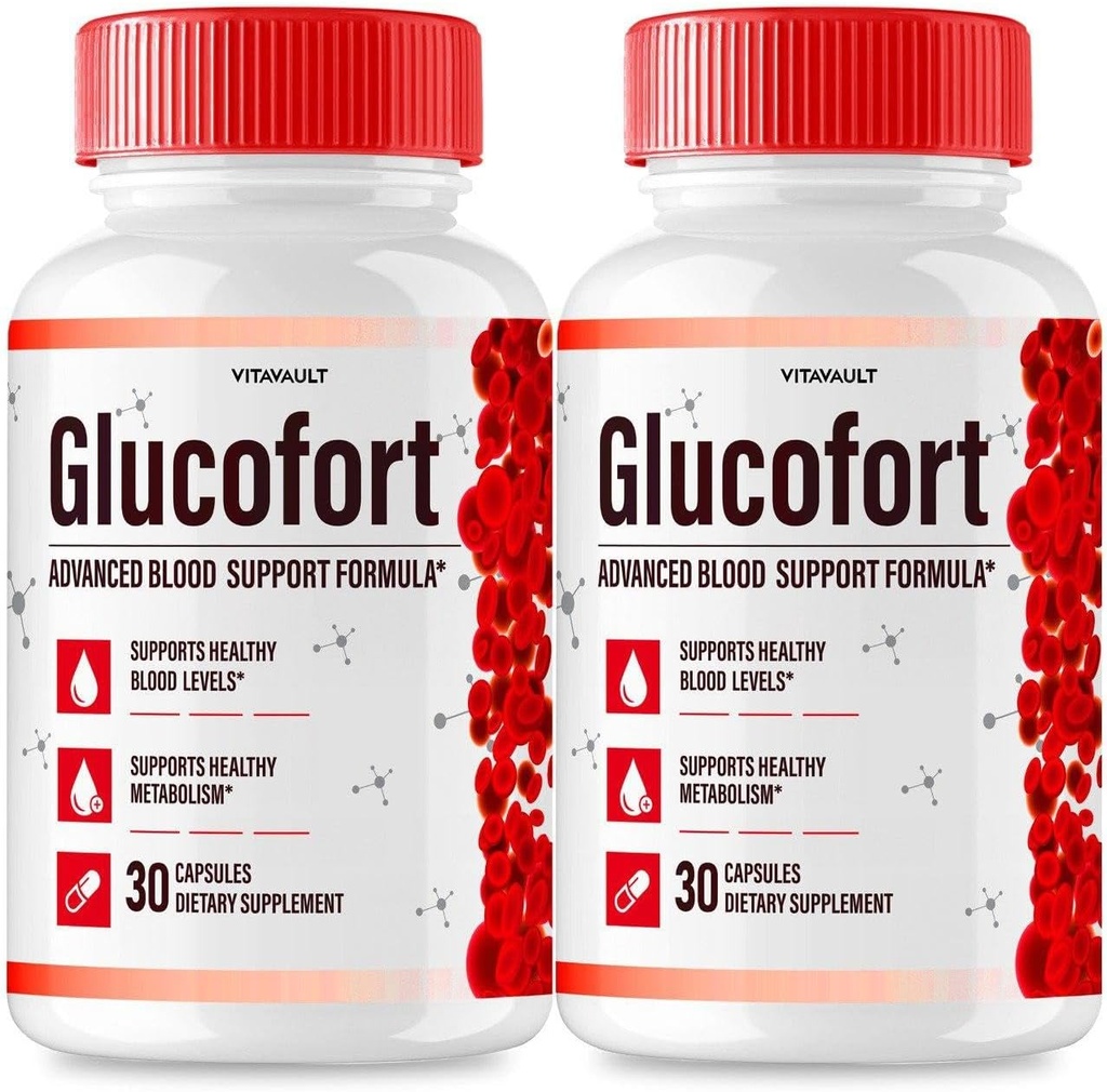(2 packs) Glucofort, gélules de formule avancée de soutien du sang Max