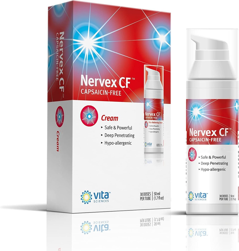Vita Sciences Neuropathy Relief for Hands and Feet - Powerful Cream Formula for Burning, Tingling, and Numbness - avec Arnica, B12, B1, B5, B6, E, MSM, Aloe et Coconut Oil Base - sans capsaicine