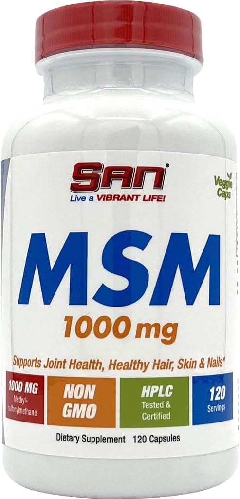 SAN MSM, 1000mg, 120 capsules
