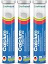 Nutrazul Calcium + Vitamine D3 Comprimés effervescents (60 comprimés) Soutient la santé et l'entretien des os pour les adultes et les enfants (60 comprimés)