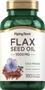 Piping Rock Huile de lin 1000mg Capsules de softgel