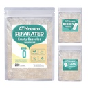 Capsules vides séparées Vegan Taille 0 (200 Nombre), Capsules pilules HPMC Vide pour le remplissage de supplément de bricolage
