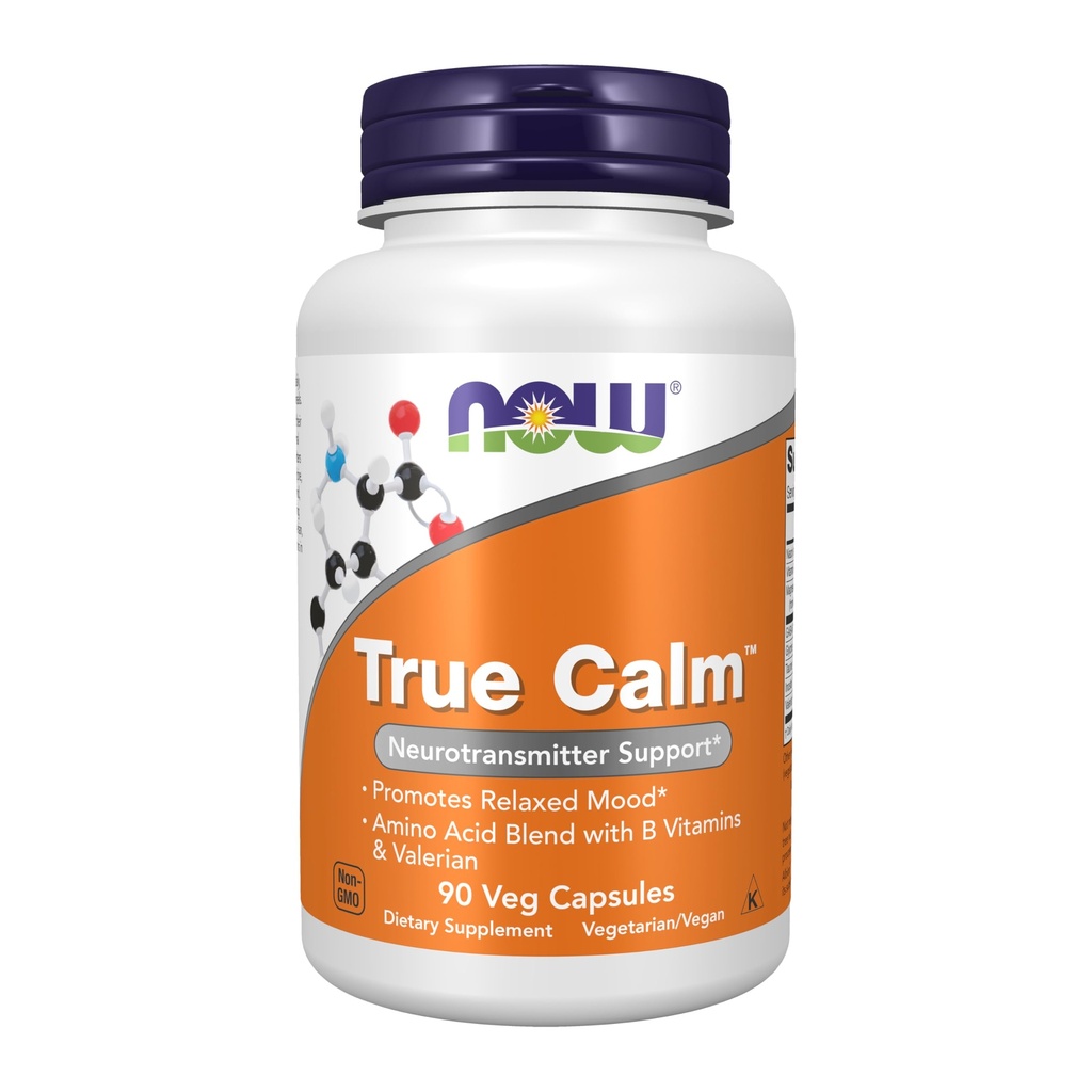NOW Supplements, True Calm, with Magnesium, GABA, B Vitamins & More, 90 Veg Capsules