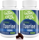 Taurine 1000mg - Liposomique Taurine Amino Supplément pour le coeur, le foie et le cerveau, la longévité, l'exercice - haute absorption, végétalien et sans gluten (60 Softgels - 2 Pack)