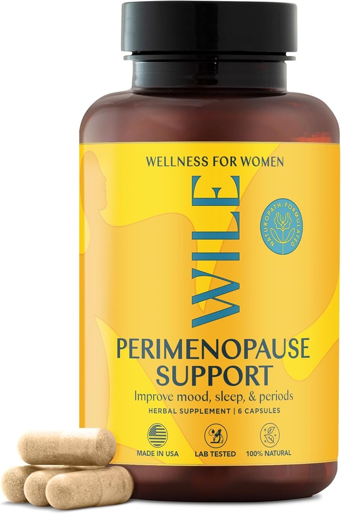 Suppléments pour la ménopause et la périménopause pour les femmes avec Ashwagandha - Symptômes ménopausés soulagement pour le stress, les éclairs chauds, les sueurs nocturnes - Sleep Healthy & Hormone Balance Support, Vegan, 30 portions