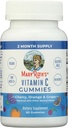 MaryRuth Organics Vitamine C Gummies , supplément pour le soutien immunitaire et la santé globale , supplément de soutien immunitaire , vitamine C pour adultes et enfants , Vegan , non-OGM 60 portions