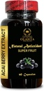 Extrait de baies d'açai d'ACAI - Anti-oxydant riche, sans OGM et sans gluten Extrait de baies d'açai, superaliment cultivé au Brésil vitamines d'acai - 1 bouteille 60 capsules