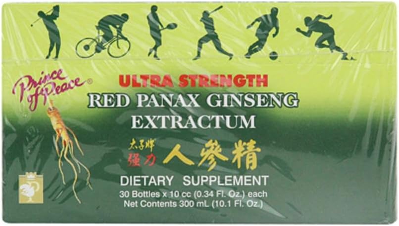 Prince of Peace Ultra Streng Red Panax Ginseng Extrait 10 cc flacons -- 30 flacons