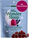 Plant People WonderSleep Mushroom Gummies Supplément pour le sommeil et la détente avec Reishi Super Champignons, Farine de mûrier sauvage, Pas de sucre (60 comte)