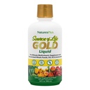 NaturesPlus Source de vie Multivitamine d'or liquide - 30 oz - avec des vitamines D3, B12 et K2 - Soutien du sang, des os et des immunes - Végétarien et sans gluten - 30 portions