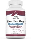 Terry naturellement Fractions hépatiques - Endurance et soutien énergétique avec le fer doux - Supplément alimentaire soutient la formation saine de globules rouges - Supplément en fer pour la santé du foie - 90 capsules