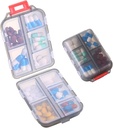 1Pack organisateur de pilules de voyage - 10 compartiments Pill Case, Compact et Portable Pill Box, parfait pour l'entreposage sur le trajet, support de pilule pour Purse Gray