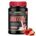 ALLMAX Nutrition ISOFLEX Isolation des protéines de lactosérum, fraise - 2 lb - 27 grammes de protéines par scoop - Zéro gras et sucre - 99% Sans lactose - Sans gluten et sans soja - Environ 30 portions