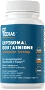 Dr Tobias Glutathion liposomique, 500mg par portion - Supplément de glutathion hautement biodisponible, soutient l'énergie, la peau et la santé immunitaire - végétalien, sans gluten, non-OGM, 60 capsules, 30 portions