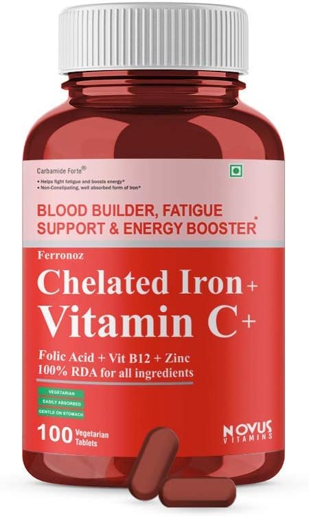 Ifra Carbamide Forte Fer chélaté avec vitamine C, B12, acide folique et Zn – 100 comprimés