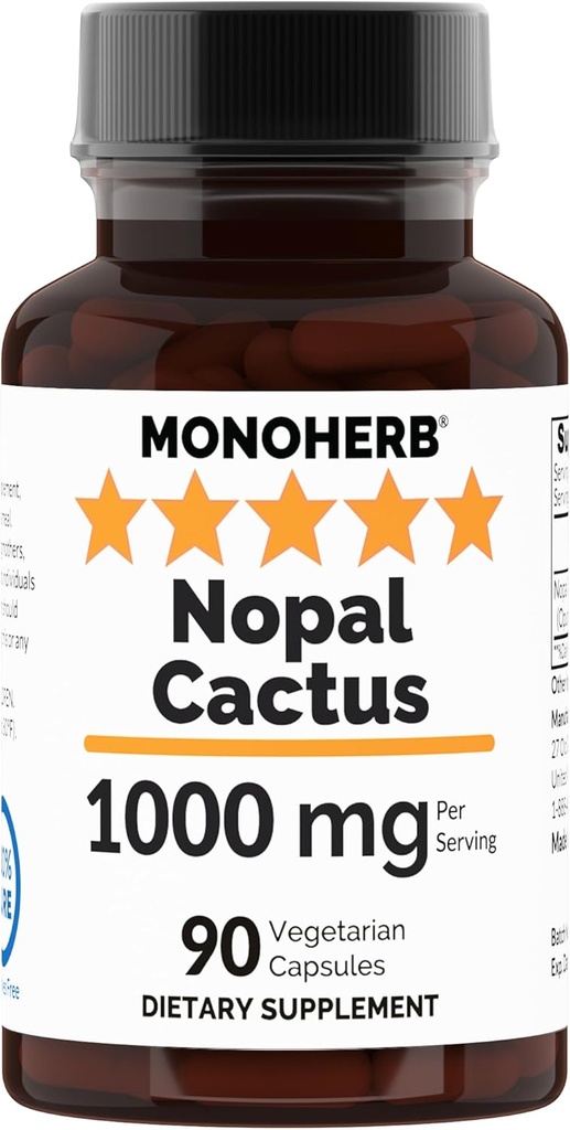 Nopal Cactus 1000 mg - 90 Veg Capsules